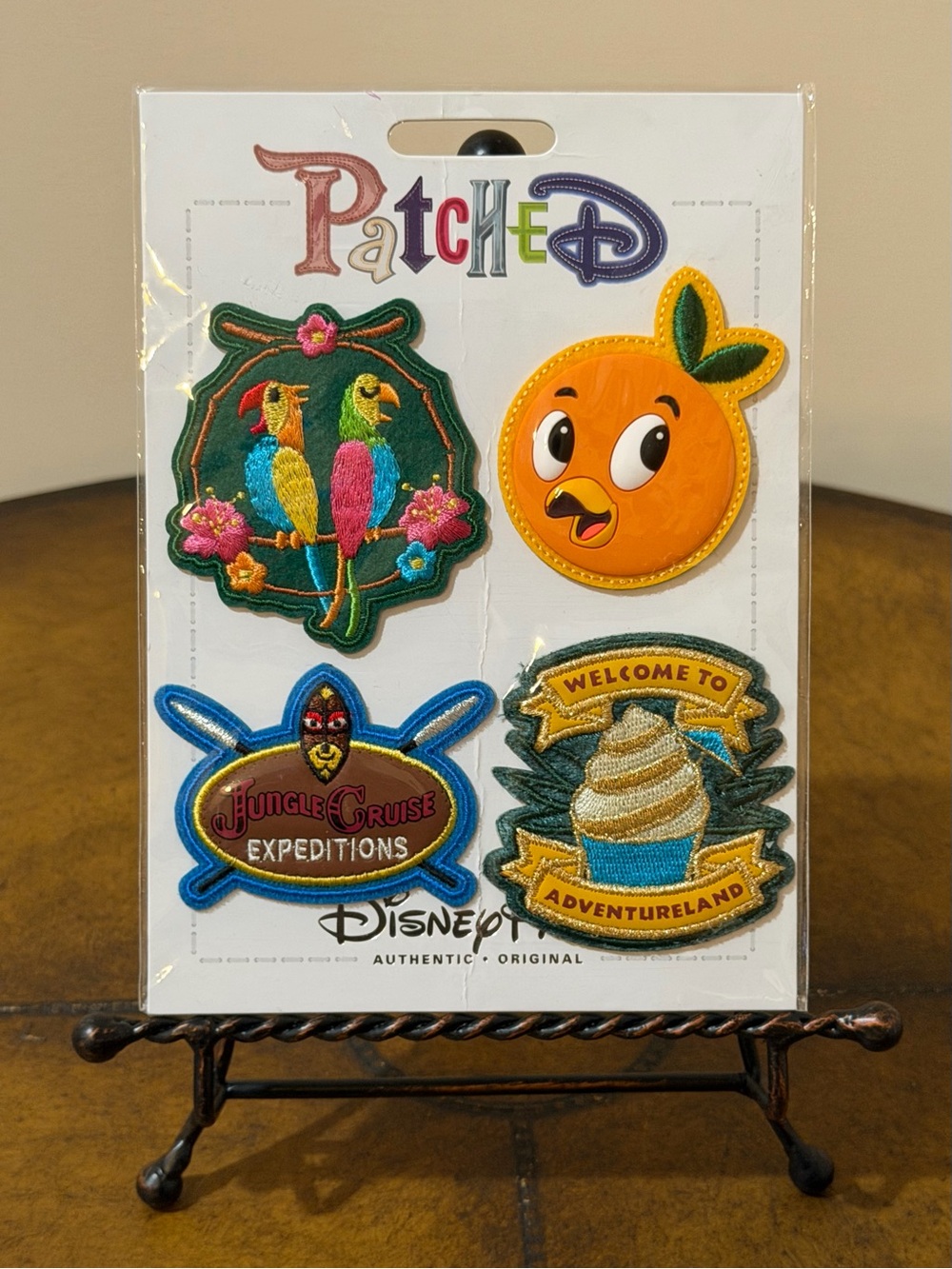 NEW DISNEY PARKS PATCHED ADVENTURELAND SERIES SET OF 4
TIKI, ORANGE BIRD JUNGLE